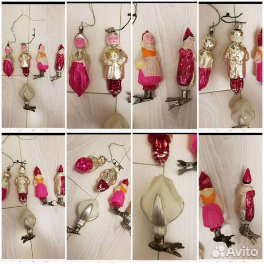 Елочная игрушка времён СССР фигурки
