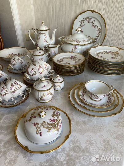 Сервиз антикварный Reichenbach обед + чай + моко