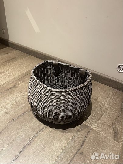 Корзина для велосипеда плетеная