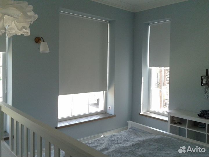 Рулонные шторы 45х180, Блэкаут белый Омск