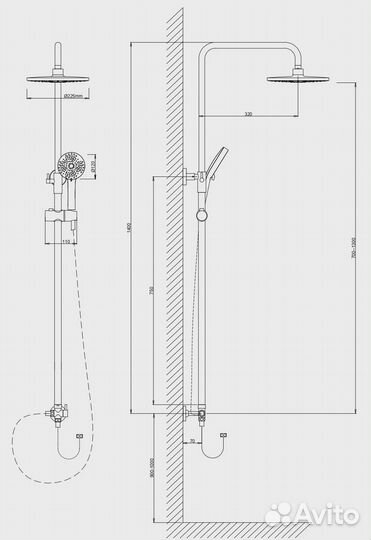 Душевая система voda 