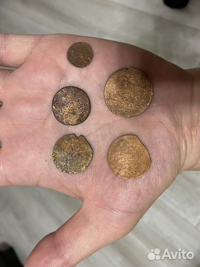 4 Царских монеты 1 Полушка