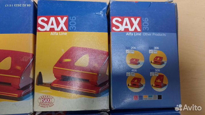 Дырокол SAX 306 20 листов, синий