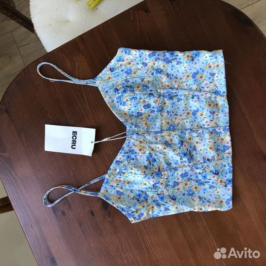 Топ корсет lime zara ecru новый S