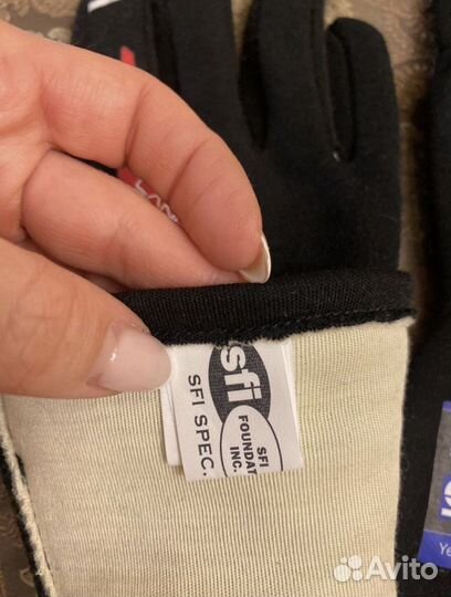 Перчатки sparco TB6 С омологацией FIA (черный)