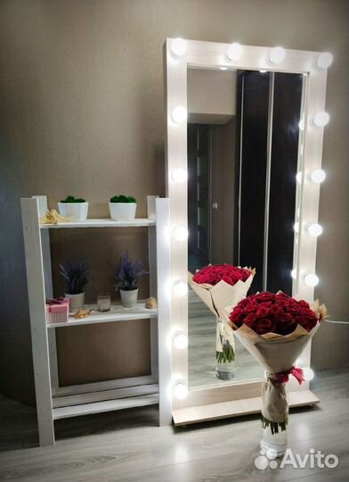 Стильное ростовое зеркало на колёсиках 170/180 см