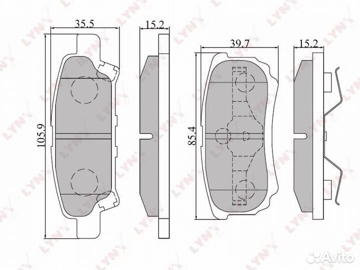 Колодки тормозные дисковые зад