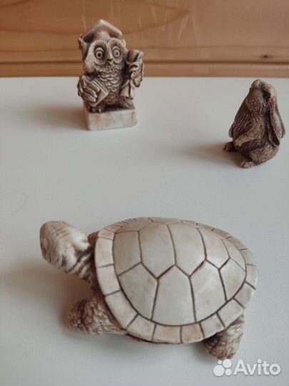 Заяц черепаха сова слоны нецке фигурки статуэтки