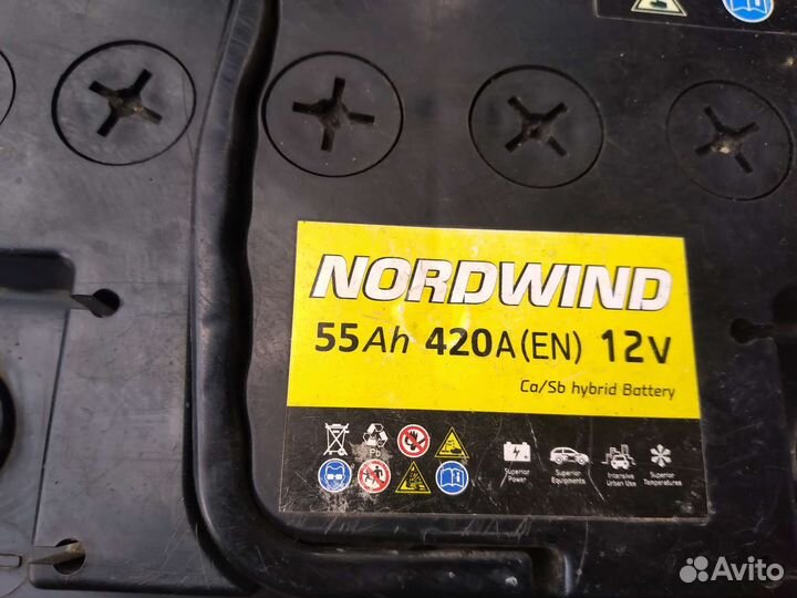 Аккумулятор 55ah 420a 12v norvind
