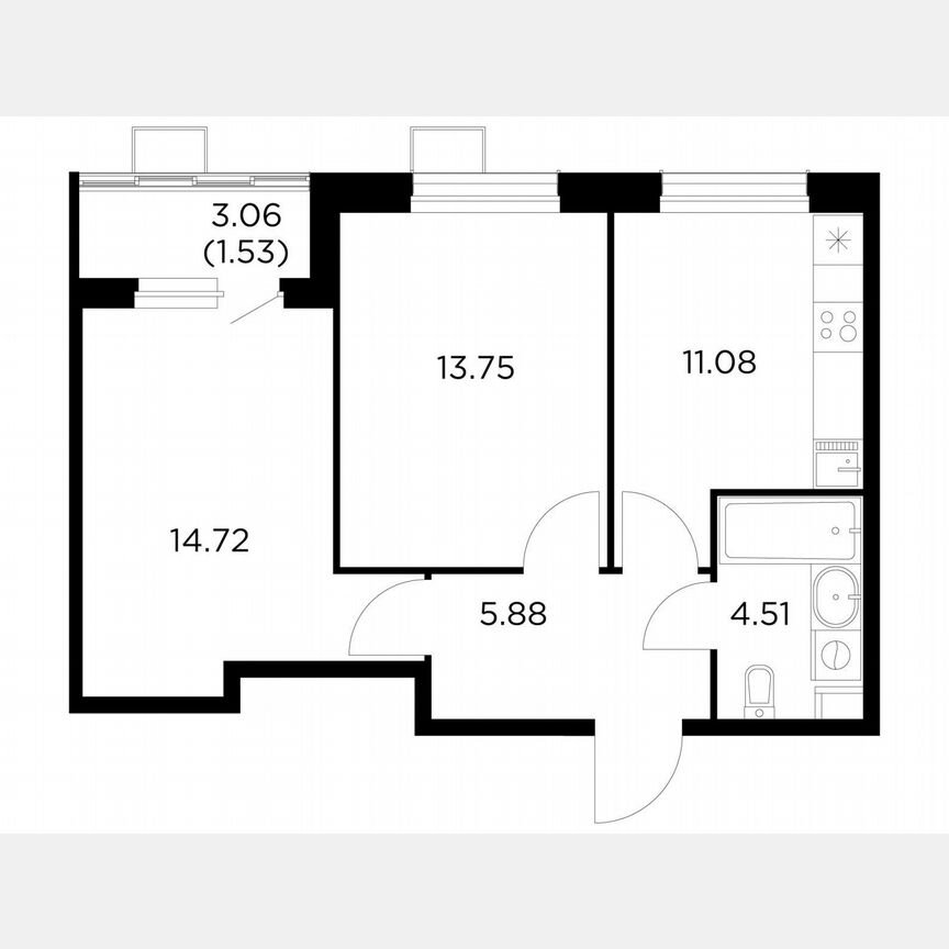 3-к. квартира, 63,1 м², 10/11 эт.