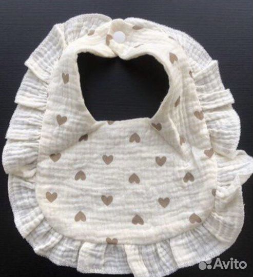 Муслин нагрудник слюнявчик