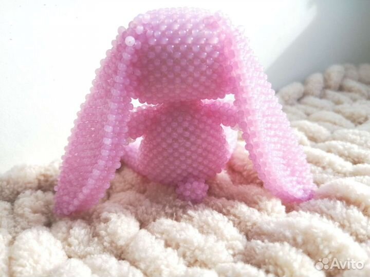 Амигуруми зайка плюшик из бисера