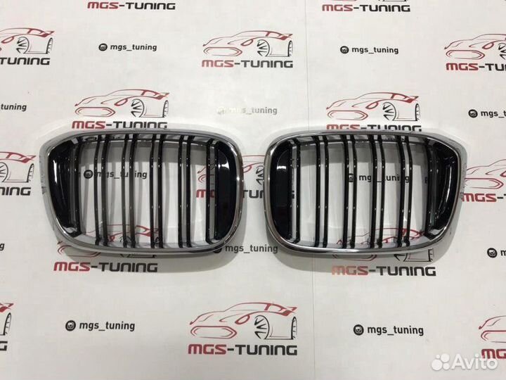 Решетка радиатора BMW Х3/X4 G01/G02 M Хром обод