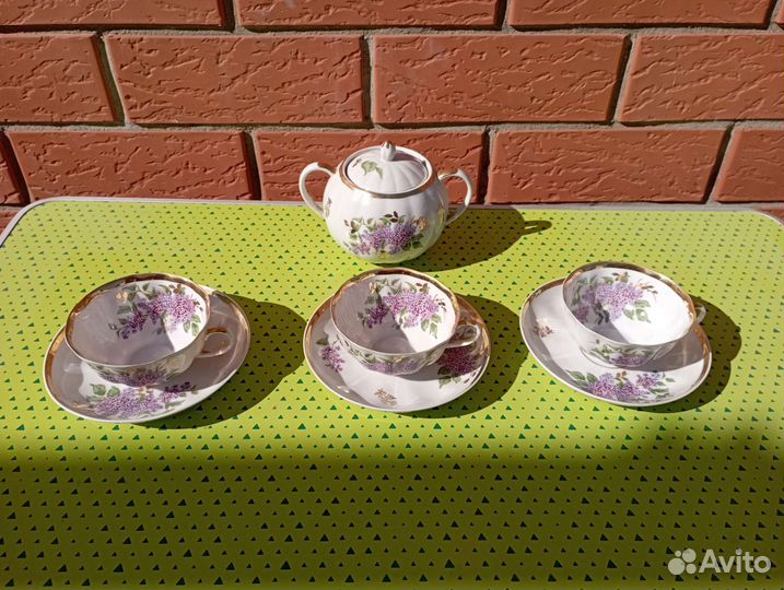 Чайный сервиз сирень дулево