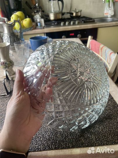 Ваза для фруктов хрусталь