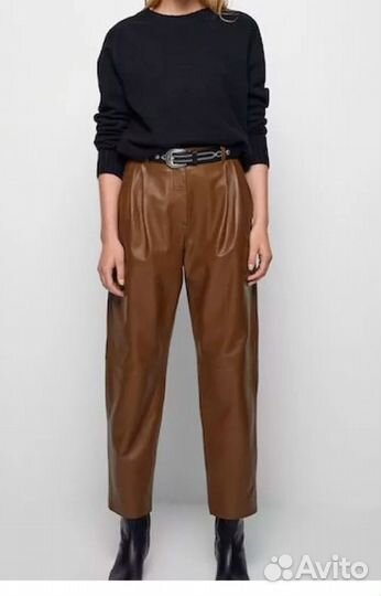 Брюки кожаные новые M. Dutti, оригинал