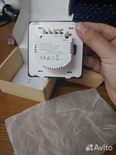 Умный выключатель tuya ZigBee Алиса, 2 кнопки