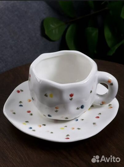Чашка с блюдцем, набор, чайная пара
