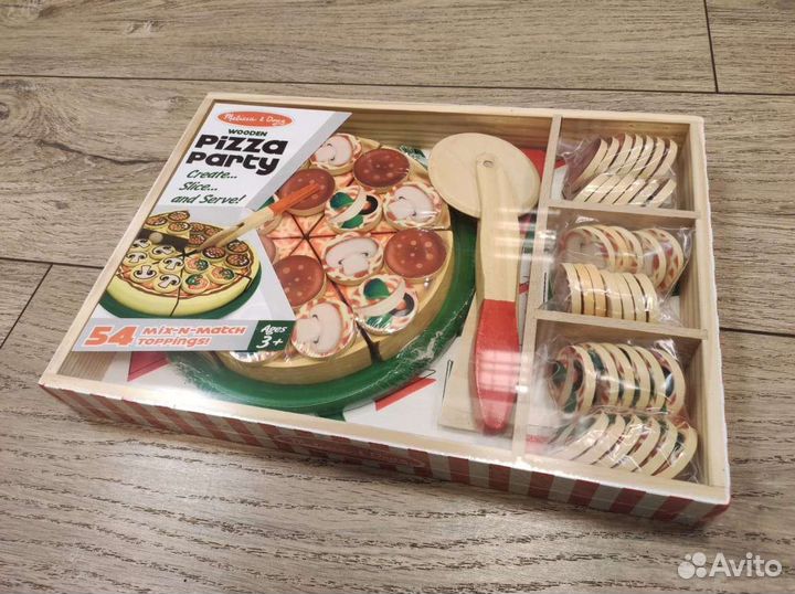 Деревянная пицца melissa doug новая