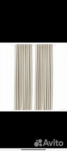 Штора vilborg IKEA бежевые