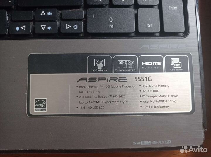 Разбор нотбуки Acer Aspire 5551G