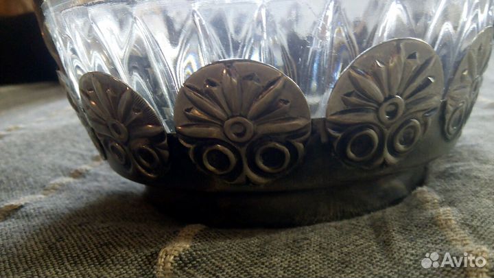 Мельхиоровая вазочка-конфетница СССР