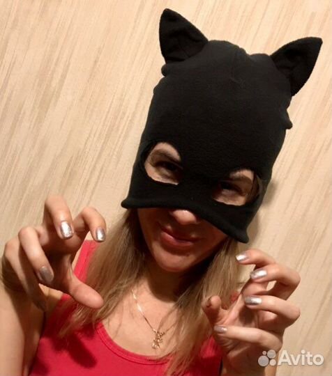Шапка кошка с ушками
