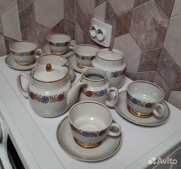 Чайный фарфоровый сервиз СССР