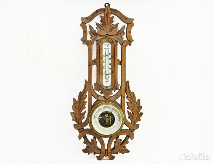 Старинные барометр + термометр Германия