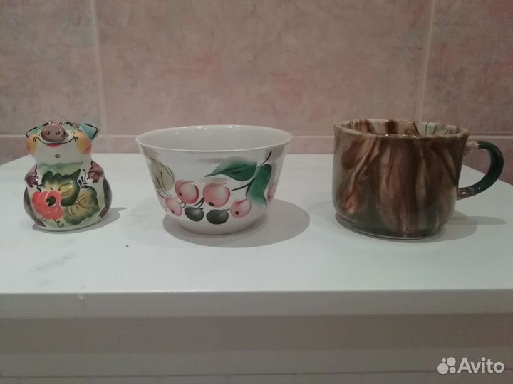 Посуда СССР кружки, блюдца, пиалы фарфор