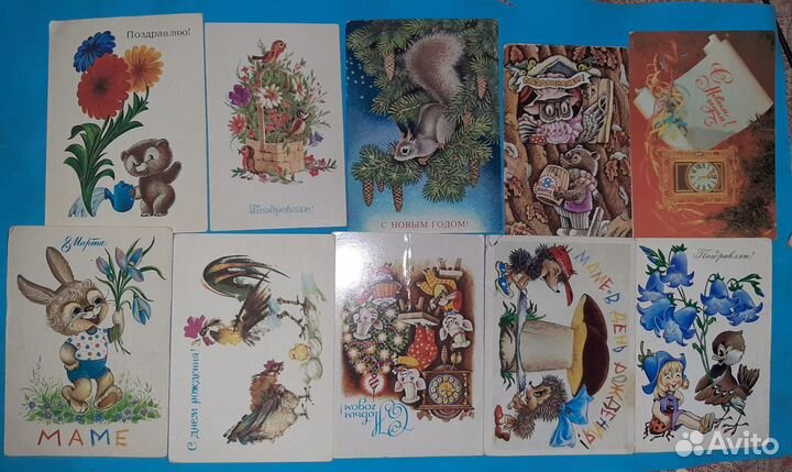 Чистые открытки ссср,набор,коллекция