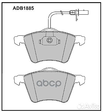 Колодки тормозные дисковые передние, комплект A