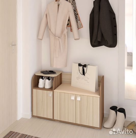 Тумба для обуви с мягким элементом