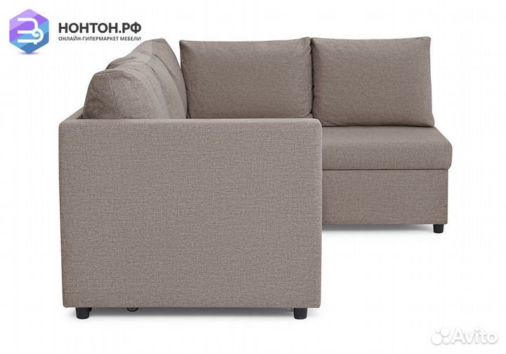 Диван угловой дельфин Мансберг лайт медово-коричне