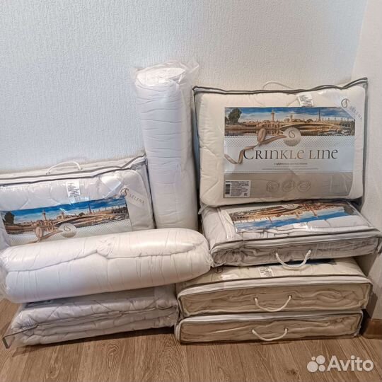 Новые подушки, одеяла 2сп, евро