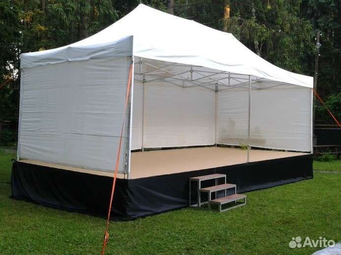 Беседка шатер белый
