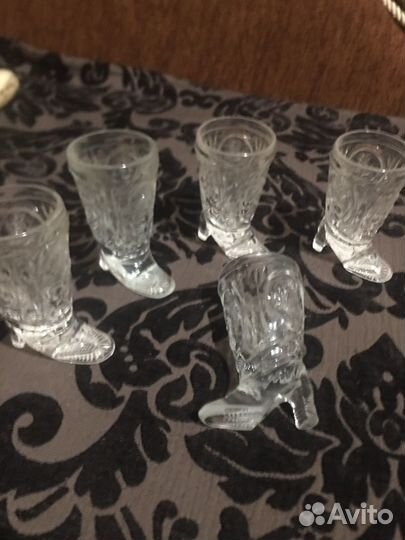 Хрустальные рюмки сопожки СССР