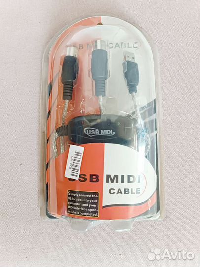 Миди-кабель USB midi cable для midi устройств