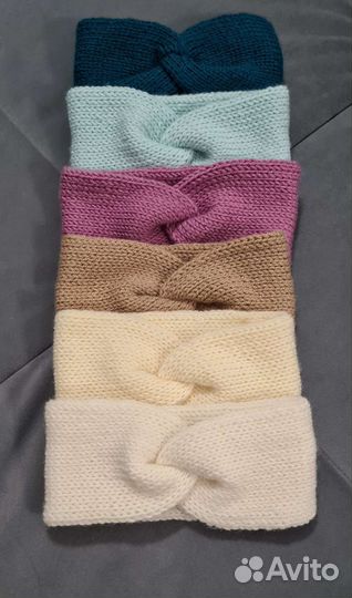 Повязка на голову вязаная