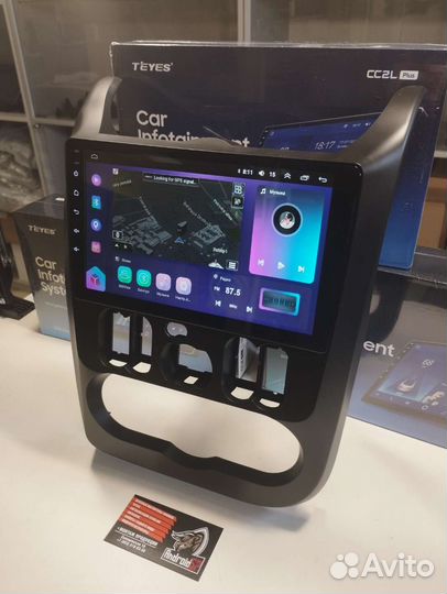 Магнитола renault logan android черная рамка