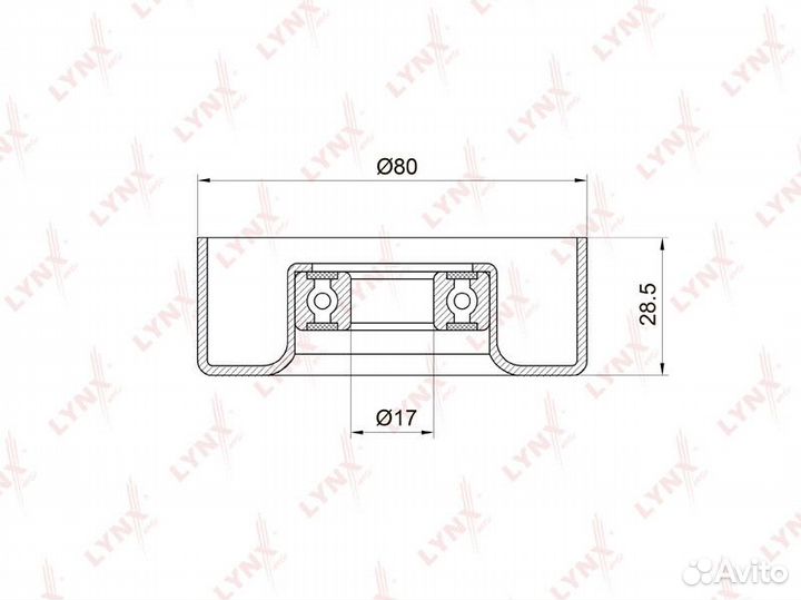 Ролик натяжной lynxauto PB-5010