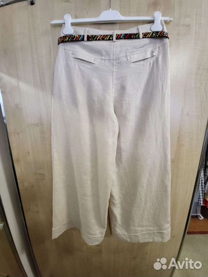 Льняные брюки кюлоты Guzella