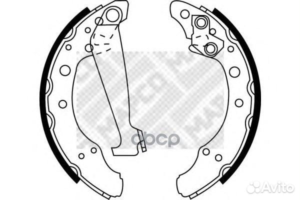 Колодки тормозные барабанные к-т VW polo (9N )