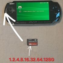 Карты памяти для Sony Psp+игры 1.2.итд 32.64.128G