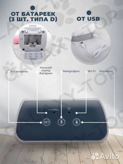 Автокормушка для кошек /собак таймер кормления опт