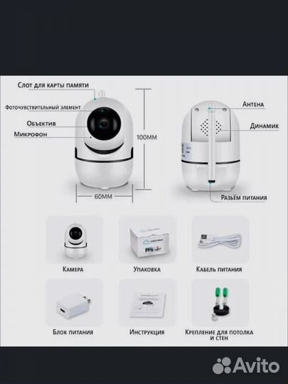 Видеоняня/беспроводная wi-fi камера 360