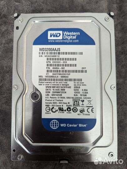 Жесткий диск Western digital 320gb