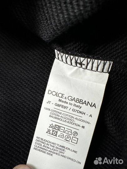 Свитшот мужской Dolce Gabbana черный кофта