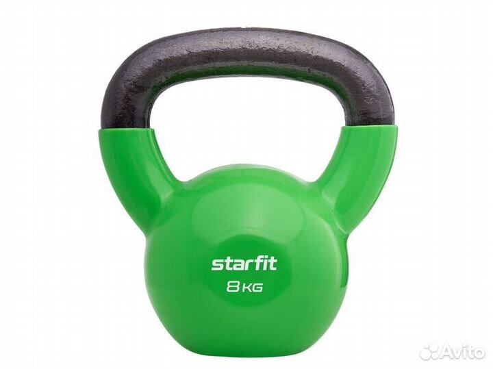 Гиря виниловая Starfit DB-401, 8 кг, зеленый