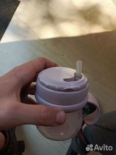 Бутылочка с трубочкой для детей